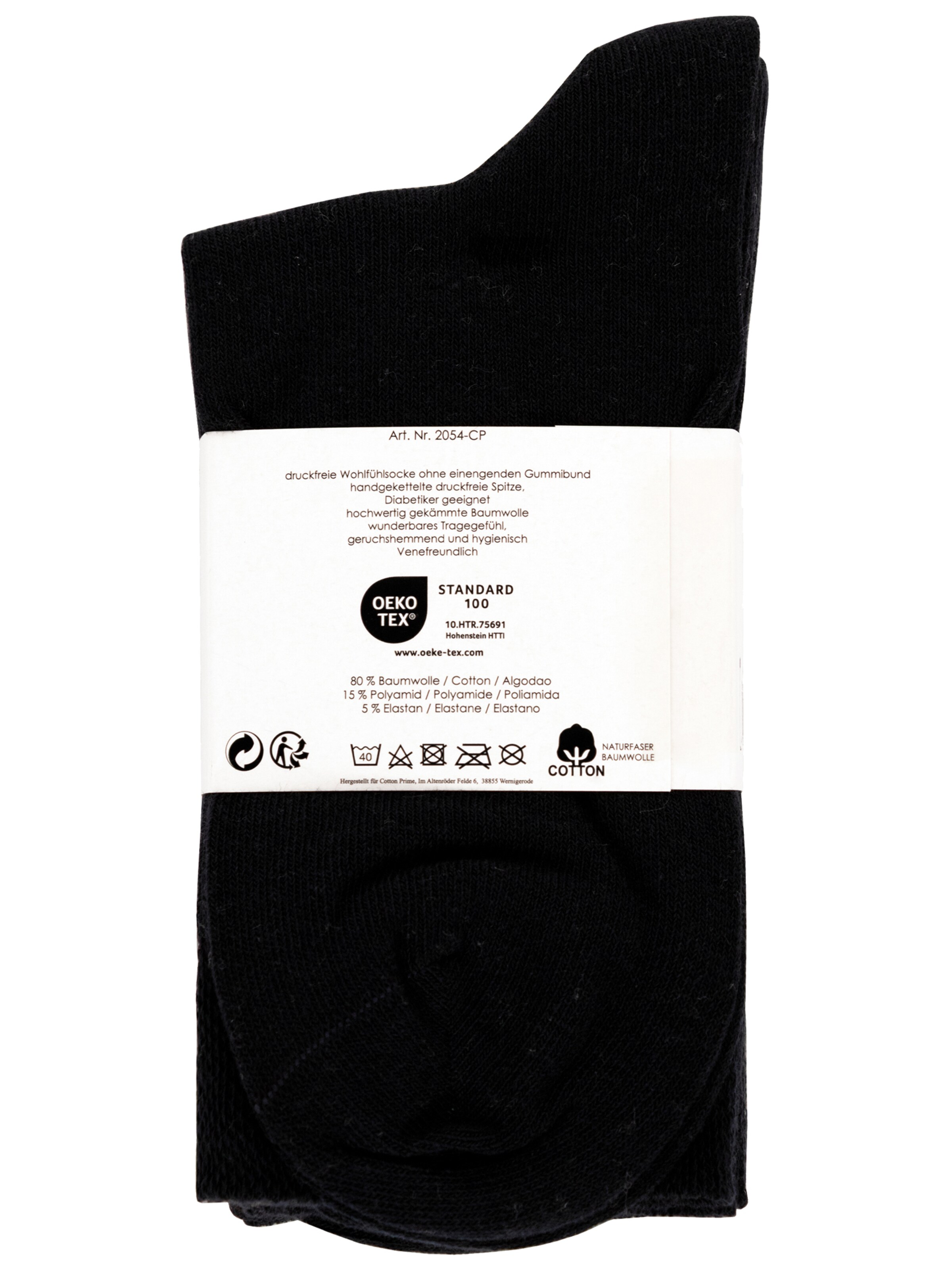 Chaussettes Cotton Prime en noir