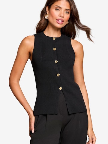 Lipsy Vest in Black: front