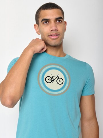 T-Shirt 'Bike Target' GREENBOMB en bleu