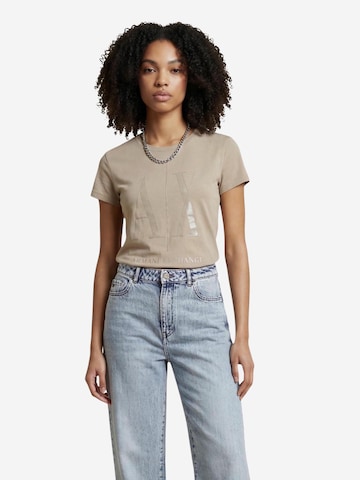Maglietta '8NYTCX YJG3Z' di ARMANI EXCHANGE in beige: frontale