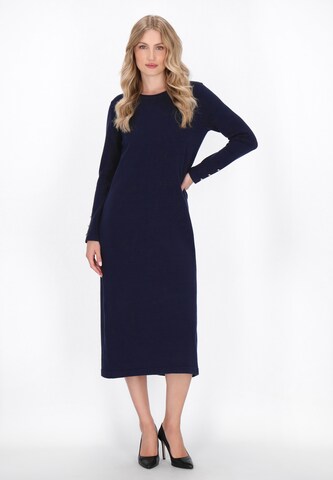 Robes en maille 'Classic' DreiMaster Klassik en bleu : devant