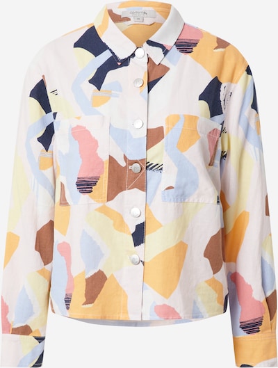 COMMA Blus i kräm / marinblå / ljusblå / brun / aprikos / rosa, Produktvy