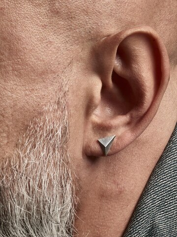 Boucles d'oreilles 'PYRAMID' REYTEL en argent