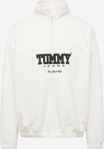 Tommy Jeans Sweatshirt in Wit: voorkant