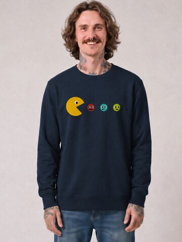 Sweat-shirt 'Pacmännchen' Watapparel en bleu : devant