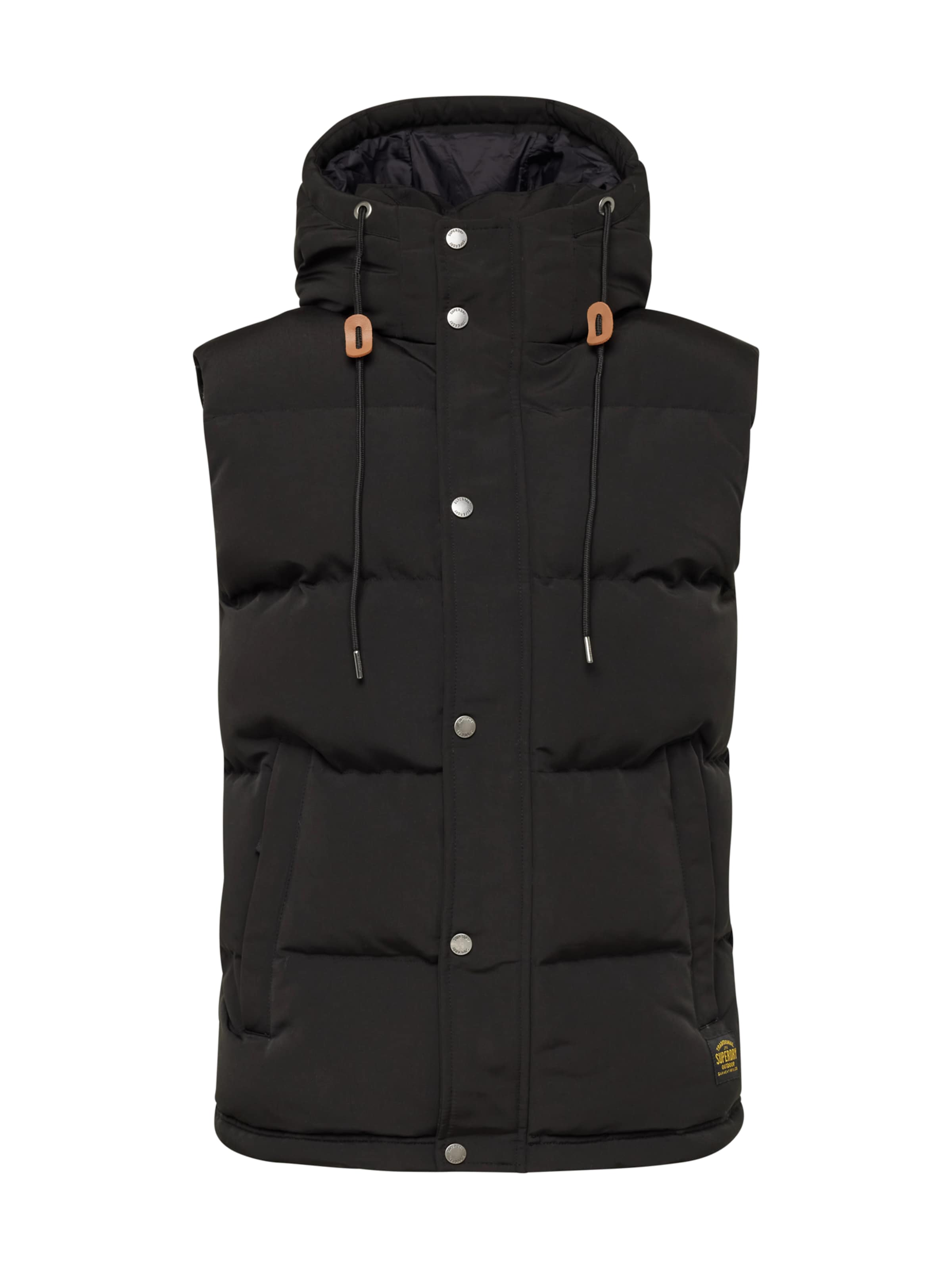 Superdry Vest 'Everest', värv must: eest vaates