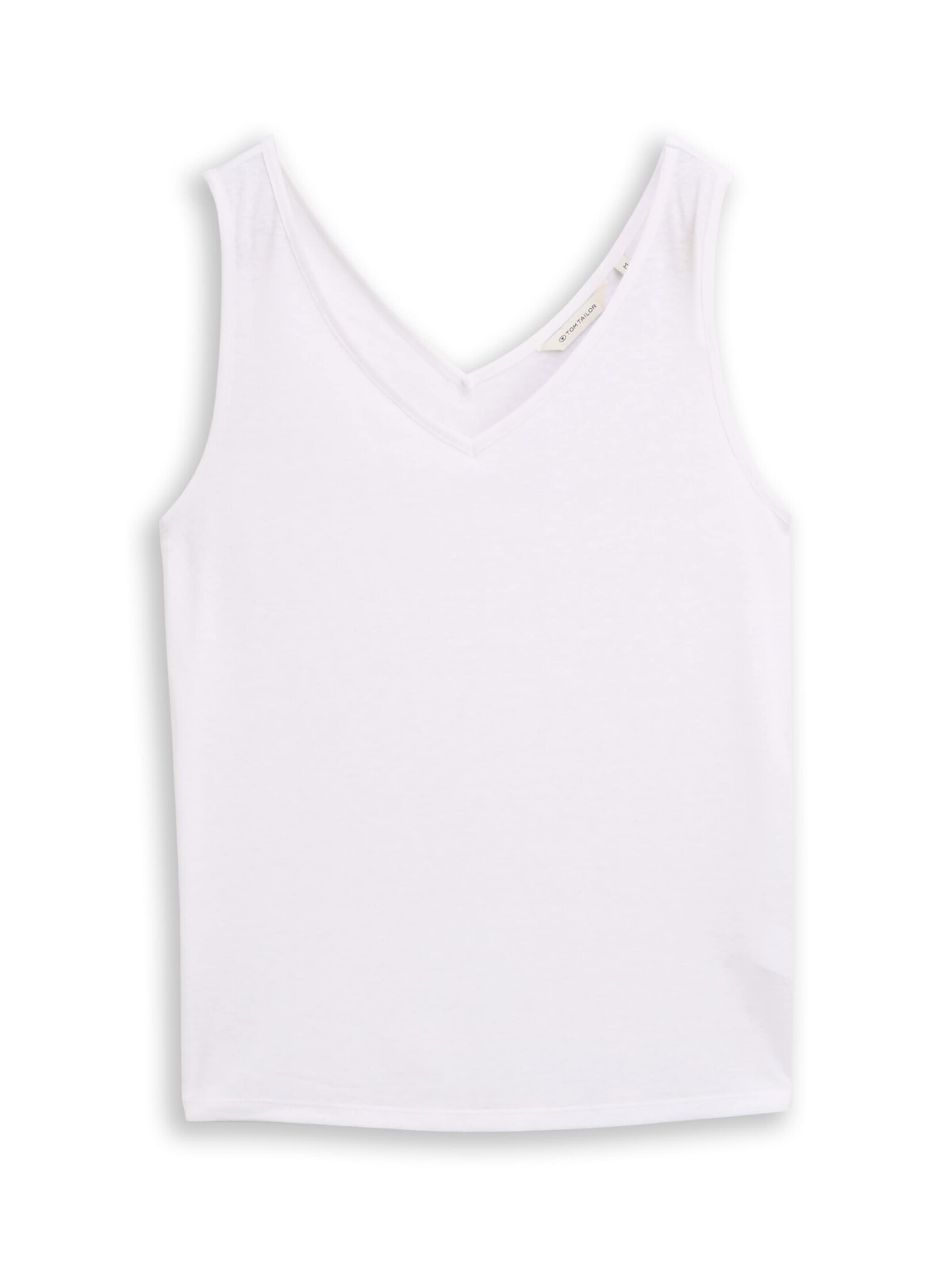 Haut TOM TAILOR en blanc : devant