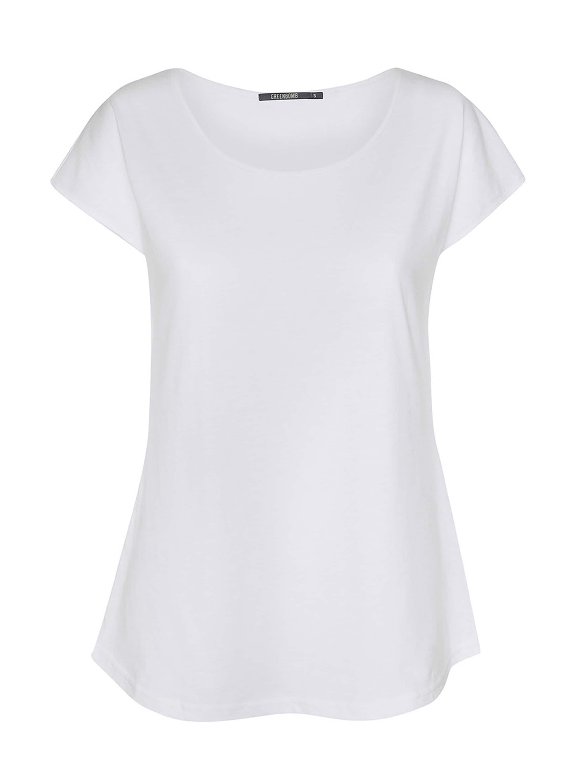 GREENBOMB T-Shirt 'Basic' in Weiß: Vorderseite