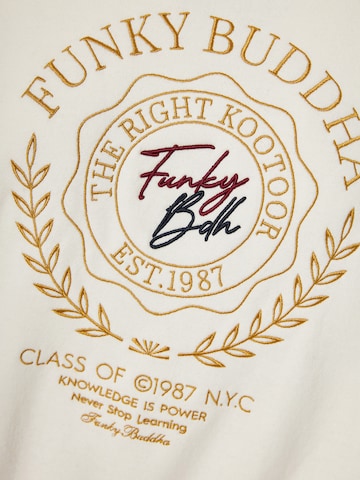 Funky Buddha Collegepaita värissä valkoinen