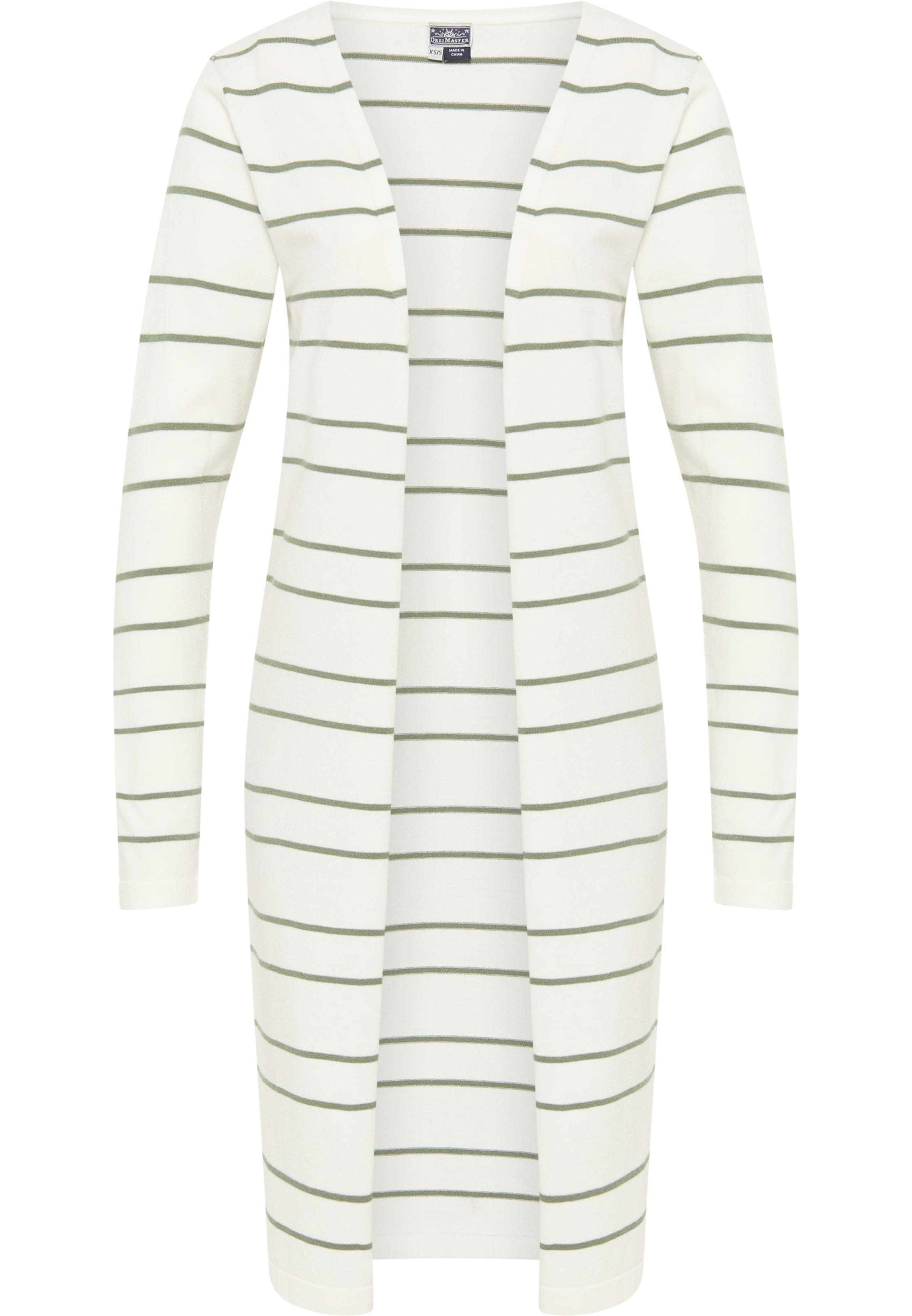 DreiMaster Maritim Gebreid vest in Wit: voorkant