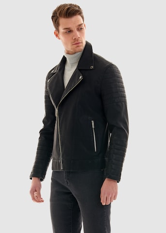 PIERRE CARDIN Kunstlederjacke in Schwarz