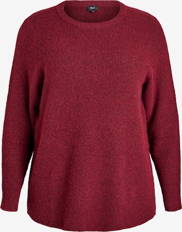 Pulover 'Cavilma' de la Zizzi pe roșu: față