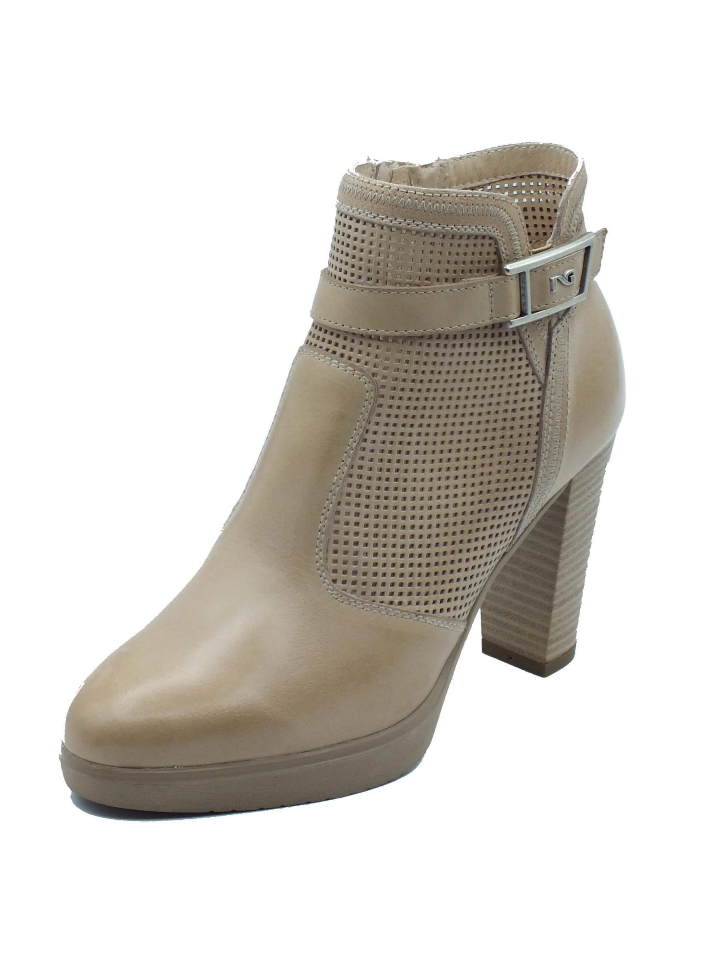 Ankle boots di Nero Giardini in beige: frontale