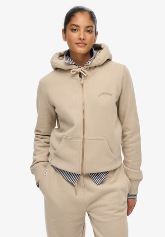 Veste de survêtement 'Essential' Superdry en gris : devant