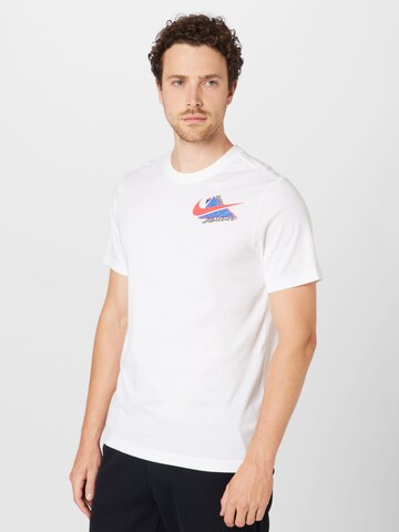 NIKE Funkční tričko – bílá: přední strana