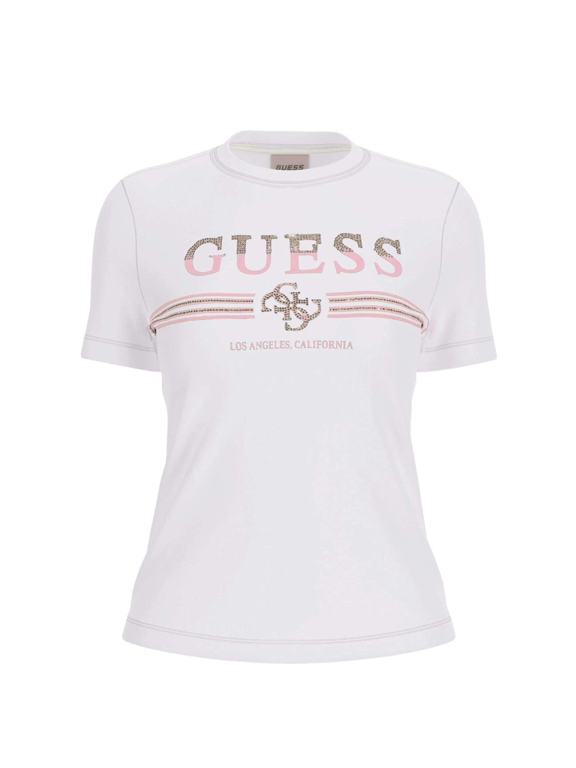 Maglietta 'GUESS T-SHIRT T-SHIRT' GUESS di colore bianco, Visualizzazione prodotti