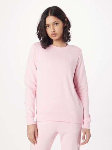 Bluză de molton 'Club Fleece' de la Nike Sportswear pe roz: față