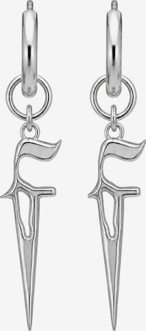 Boucles d'oreilles Fainz en argent : devant