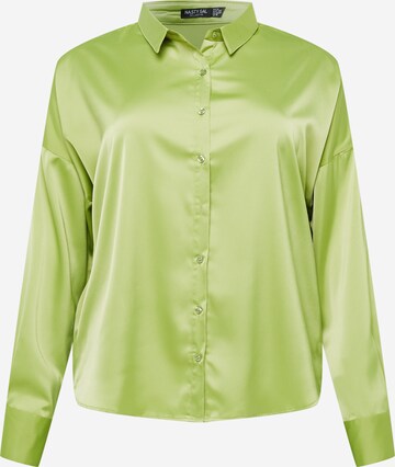 Nasty Gal Plus Blouse in Green: front