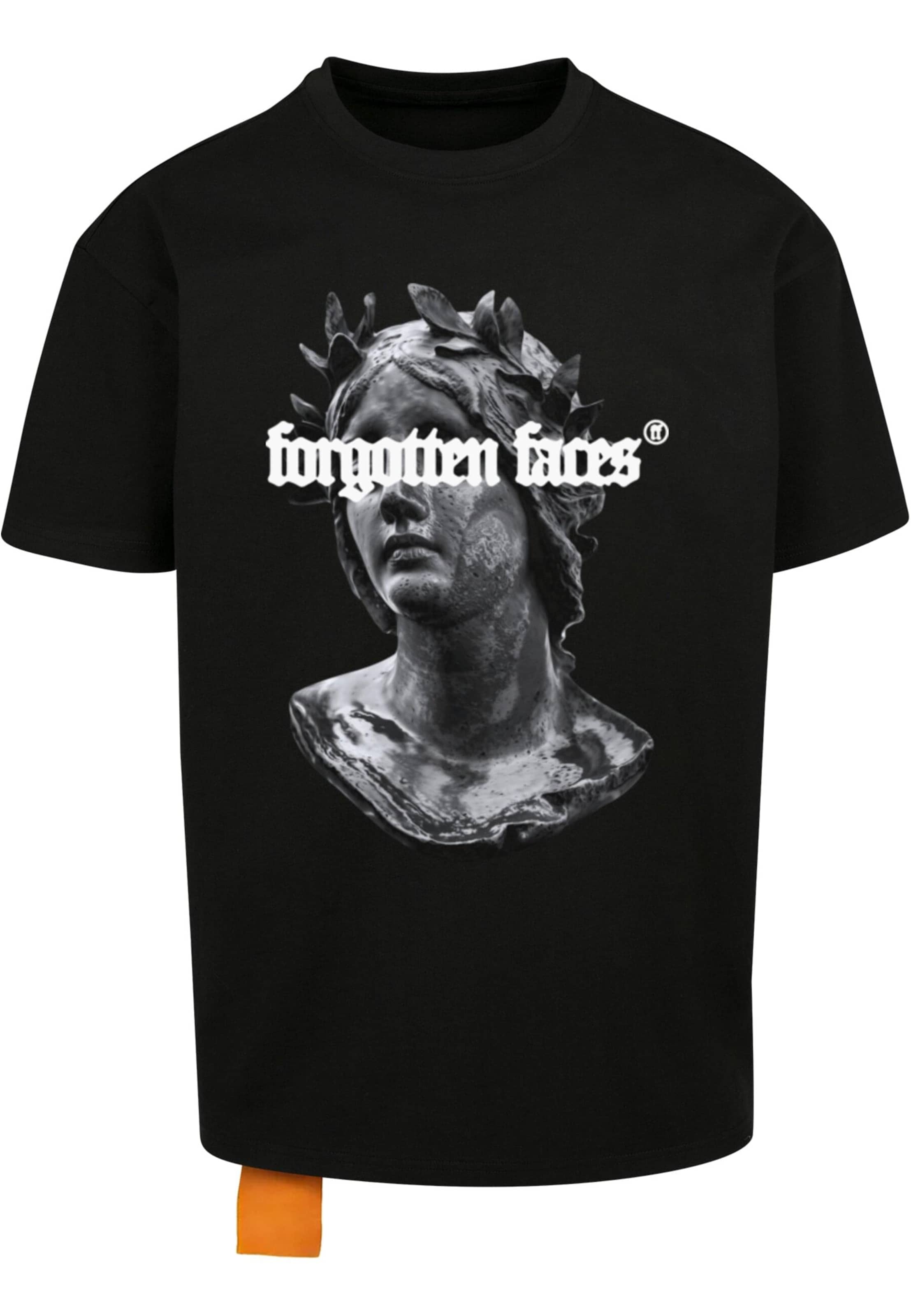 Forgotten Faces T-Shirt &#x27;Fading Logo Statue&#x27; in Schwarz: Vorderseite