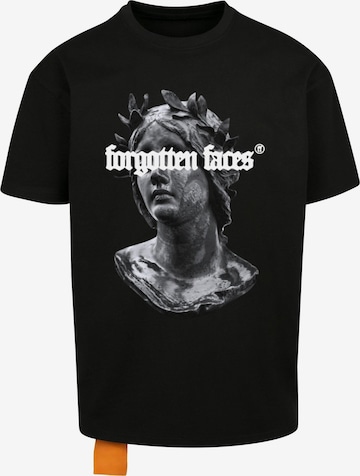 Forgotten Faces Shirt 'Fading Logo Statue' in Black: front