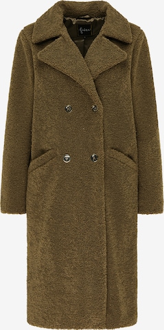 faina Between-Seasons Coat in Green: front