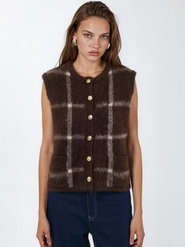 Hiccup Knitted Vest 'Pullunder' in Brown