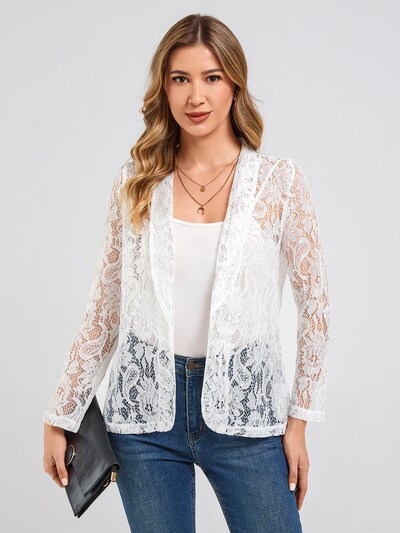 LapaPlus Strickjacke in weiß, Produktansicht