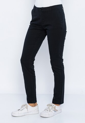 Giorgio di Mare - Slimfit Pantalón chino 'Serafina' en negro