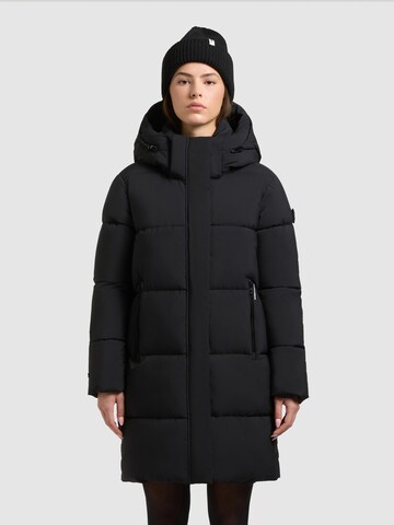 Manteau d’hiver 'Haya2' khujo en noir : devant