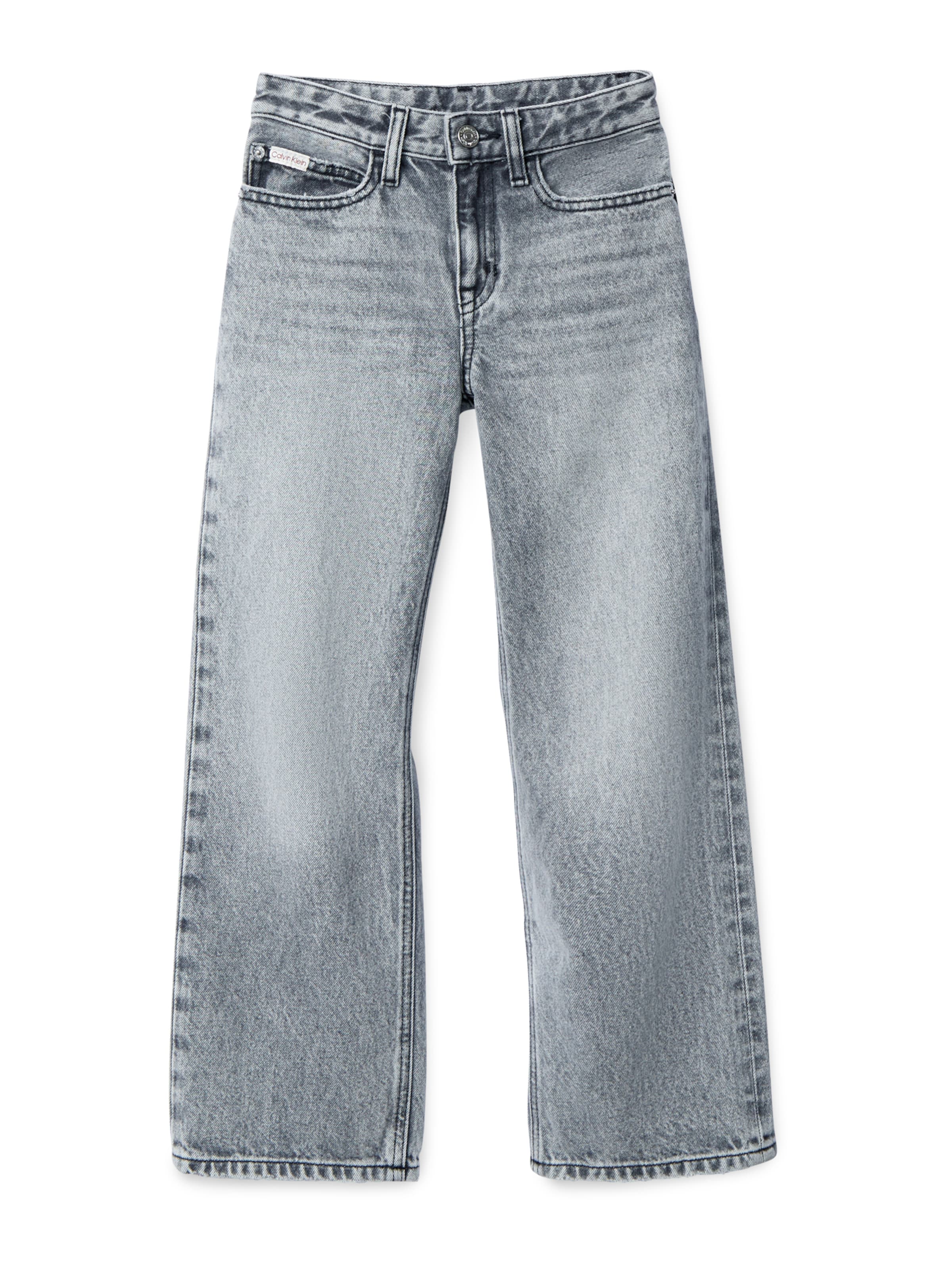 pilka Calvin Klein Jeans Plačios klešnės Džinsai: priekis