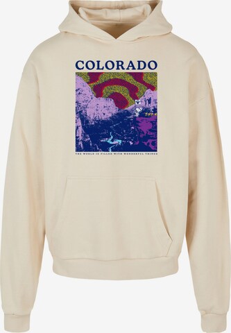 Merchcode Sweatshirt 'Peanuts - Colorado' in Beige: voorkant