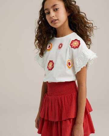 WE Fashion Футболка в Белый: спереди