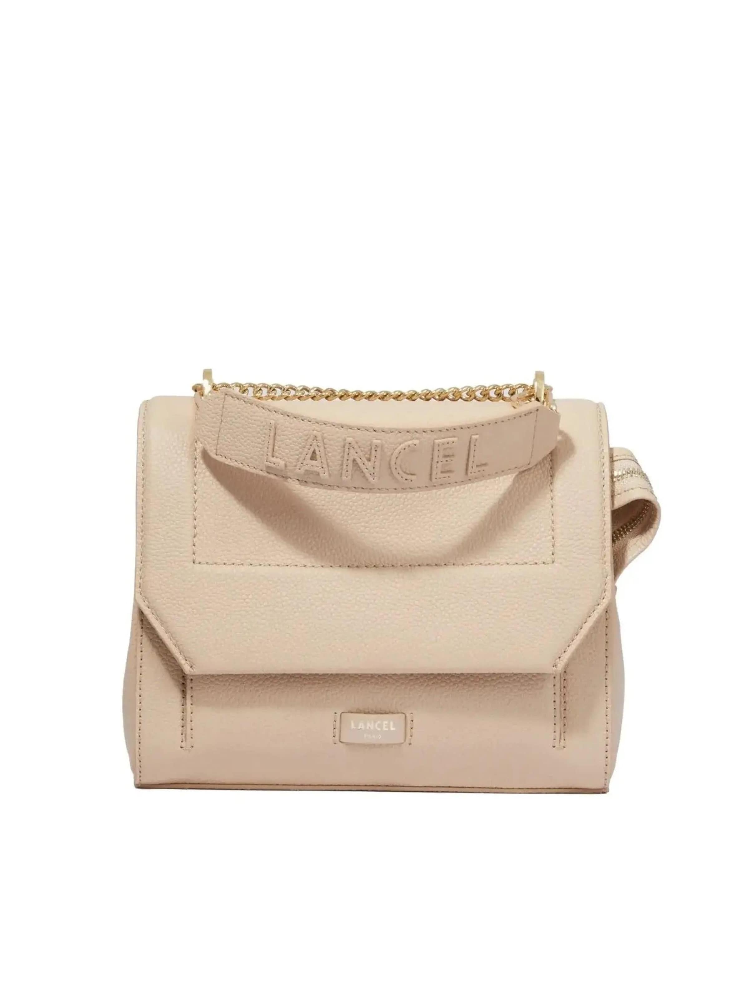 Lancel Shoulder Bag in Beige: front