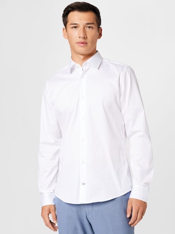 Slim fit Camicia business 'Pit' di JOOP! in bianco: frontale