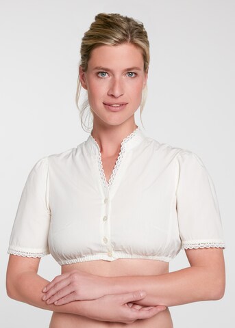 SPIETH & WENSKY Traditional Blouse 'Geldora' in Beige: front