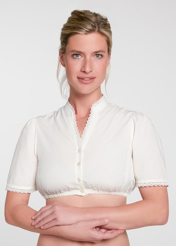 SPIETH & WENSKY Klederdracht blouse 'Geldora' in Beige: voorkant