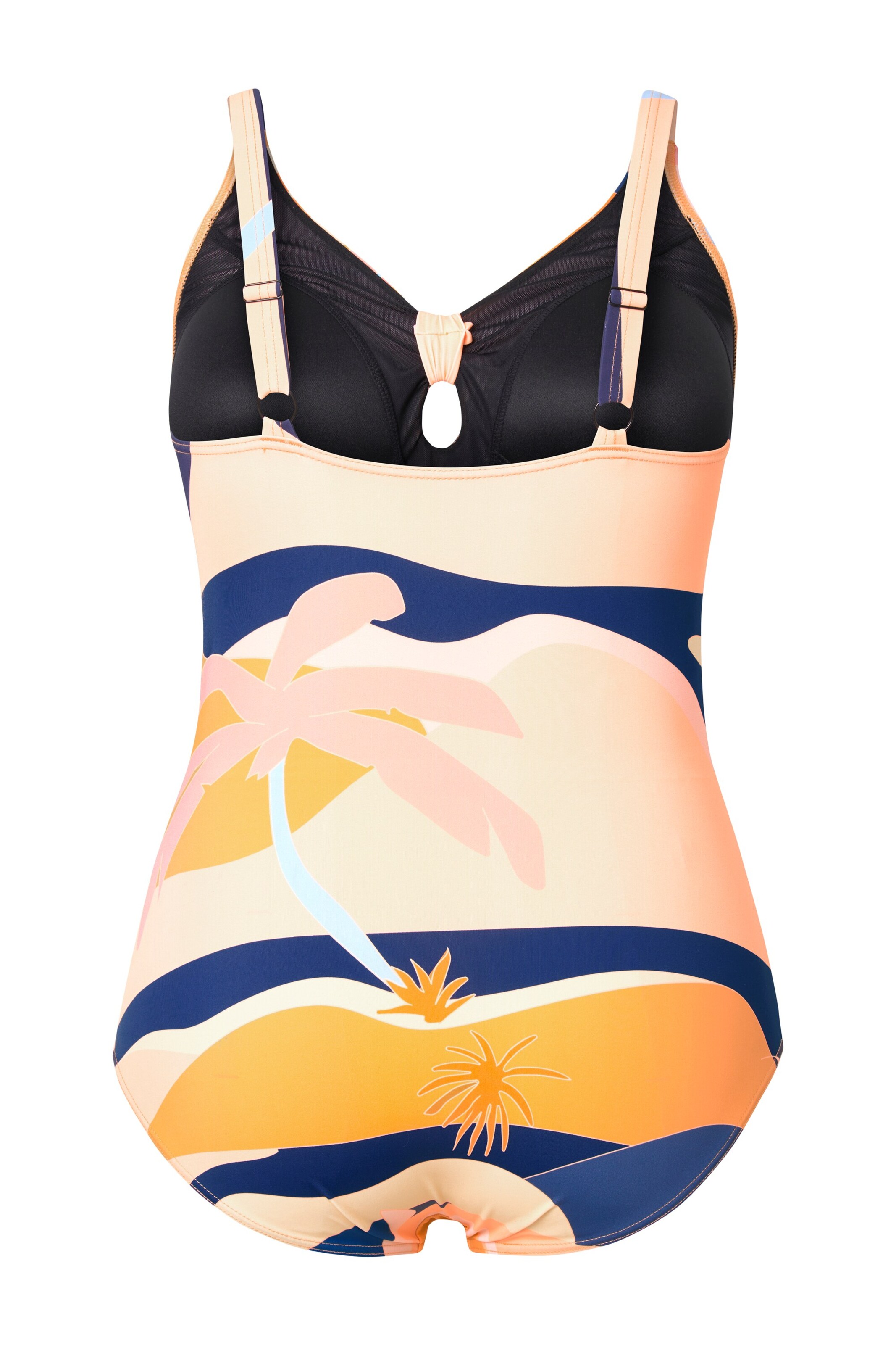 Ulla Popken Bustier Badpak in Blauw