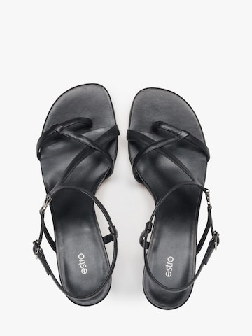 Sandalo '013-9' di Estro in nero