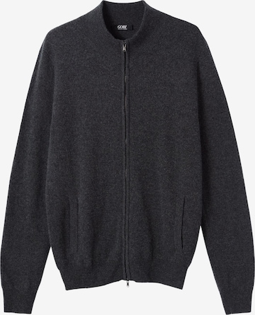 GOBI Cashmere Kardigan 'Men's Essential Full-Zip Cashmere Cardigan' – šedá: přední strana