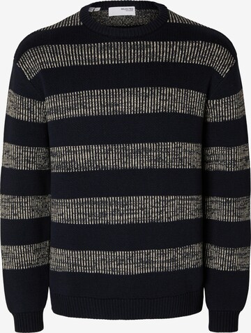 Pull-over SELECTED HOMME en bleu : devant