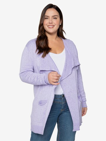 SHEEGO Knit Cardigan in Purple: front