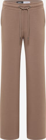 CECIL Wide leg Pants in Brown: front