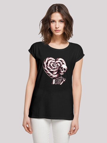 T-shirt 'Süße Süßigkeiten Herzform Liebe' F4NT4STIC en noir : devant