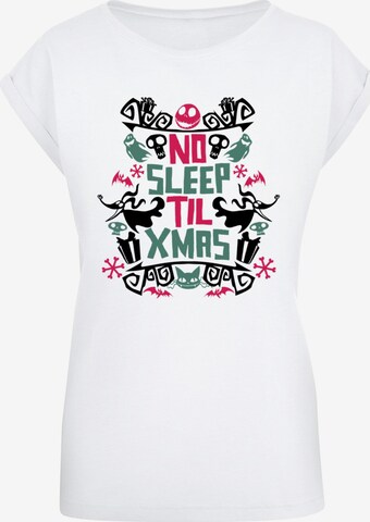 ABSOLUTE CULT T-Shirt 'The Nightmare Before Christmas - No Sleep' in Weiß: predná strana