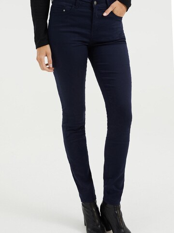 WE Fashion Skinny Jeans in Blauw: voorkant