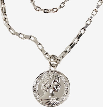 Lanțuri de la Urban Classics pe argintiu: față