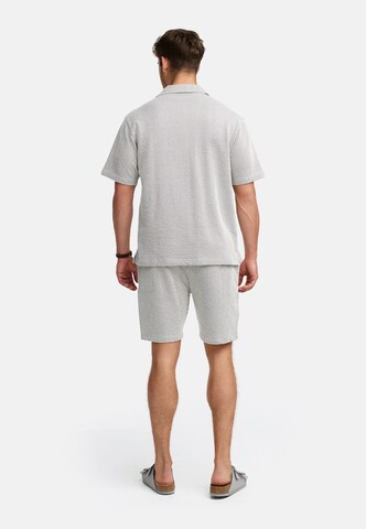 INDICODE JEANS Pyjama kort 'Lino' in Grijs