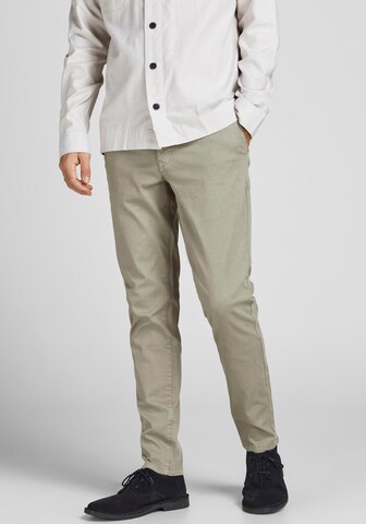 Coupe slim Pantalon chino 'JPSTMarco JJFred' JACK & JONES en beige : devant