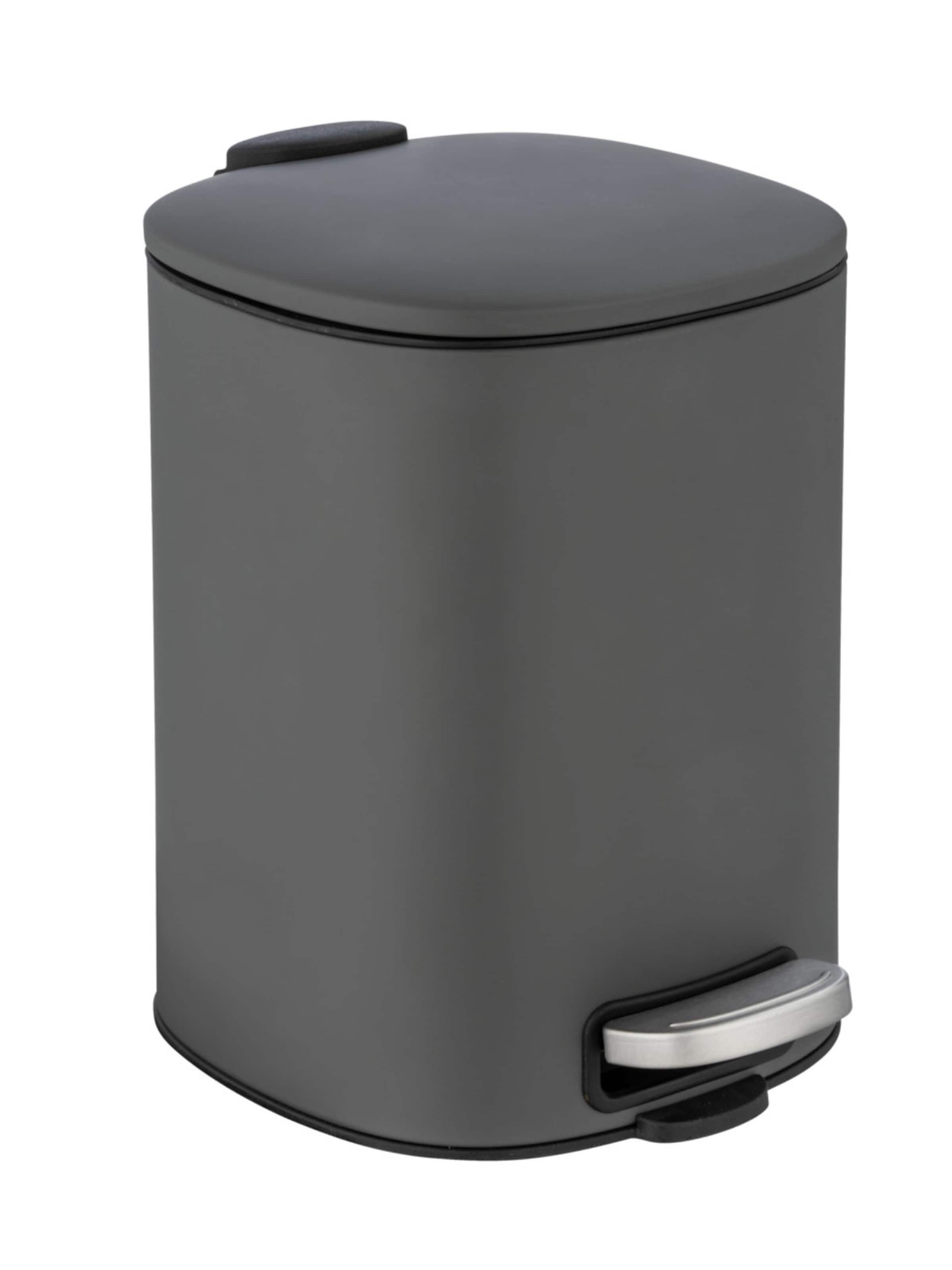 Wenko Kosmetikeimer 'Alassio' 5l in Grau: Vorderseite